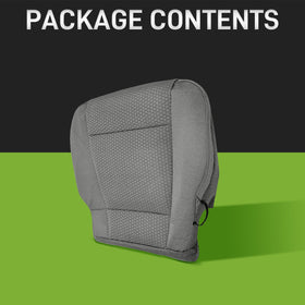 CARBBIA seat cover next to tape measure for clear size and fit reference