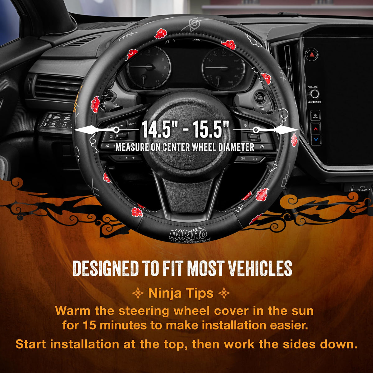 Carbella cover in hands while driving showing improved control and comfort