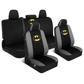 Carbella Batman front seat cover showing logo and protection