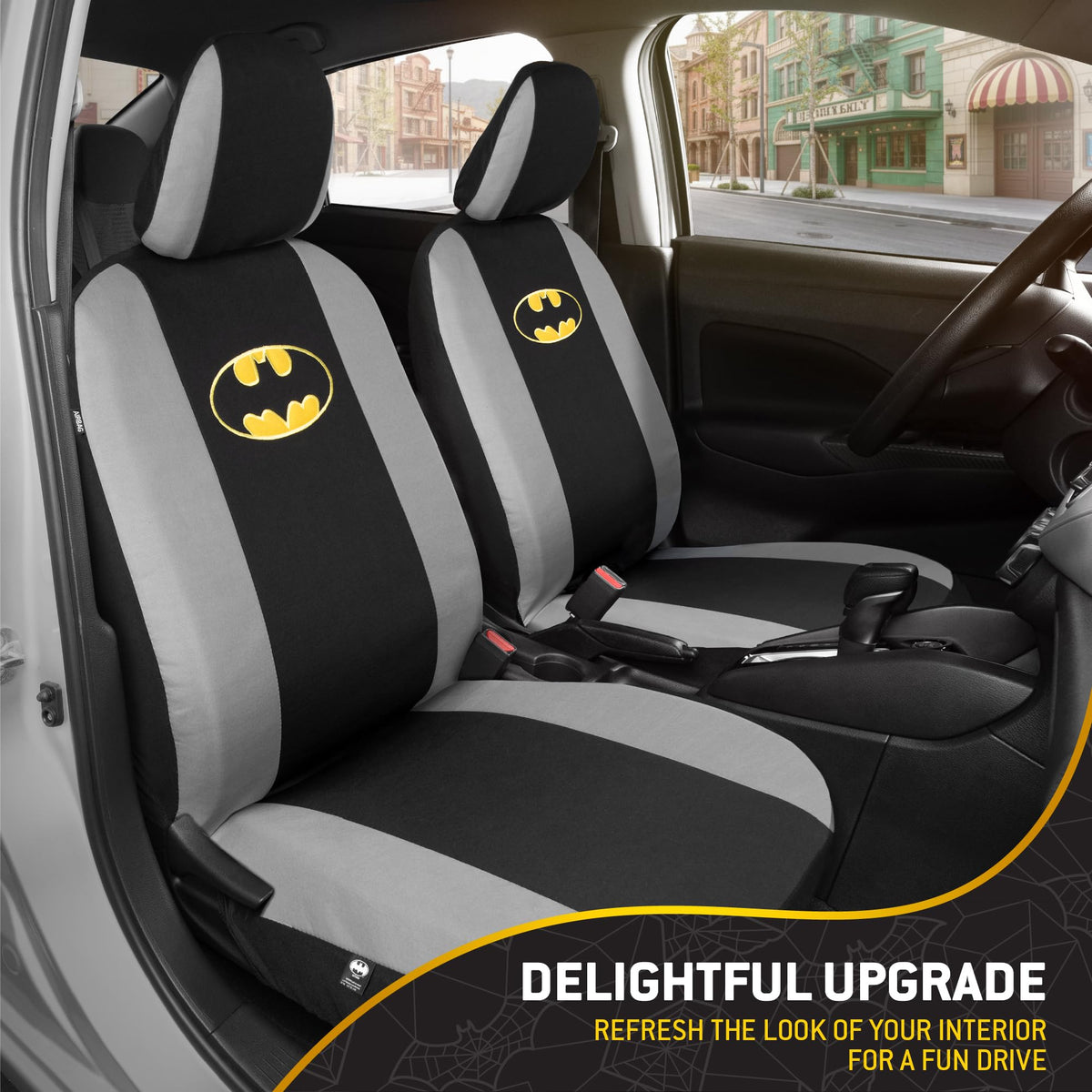 Carbella Batman seam detail showing airbag compatibility benefit