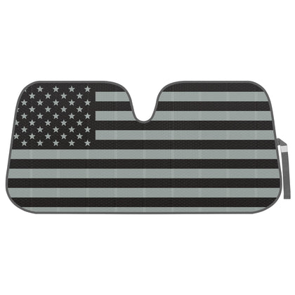 Carbella BDK front view showing American flag design and full windshield coverage benefit
