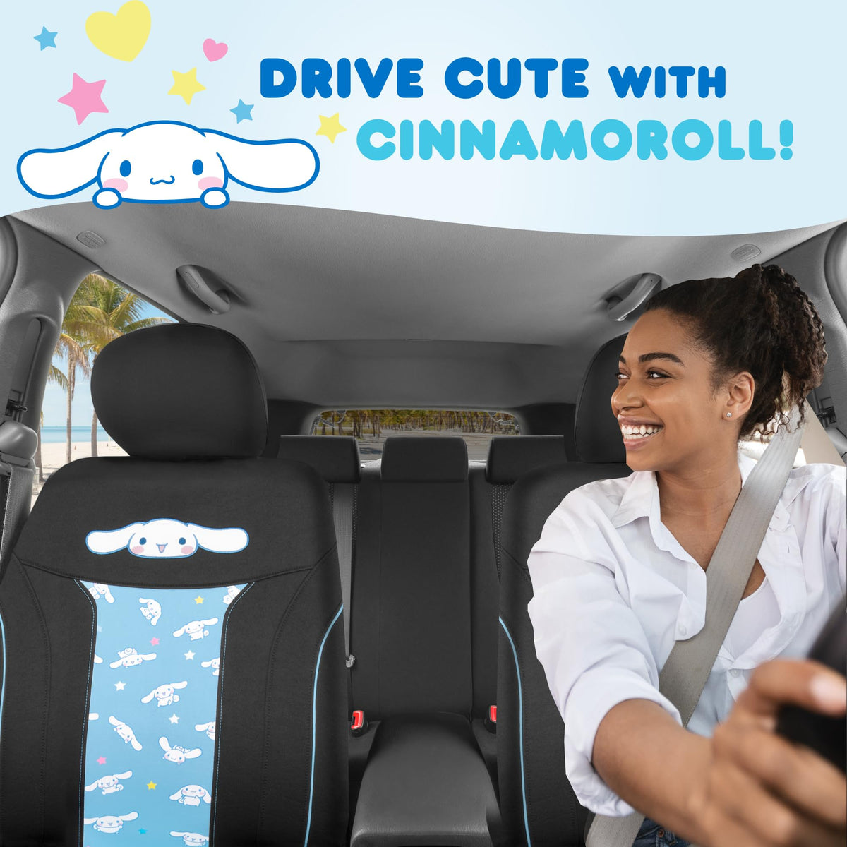 Carbella Cinnamoroll close-up of polyester texture for durable comfort
