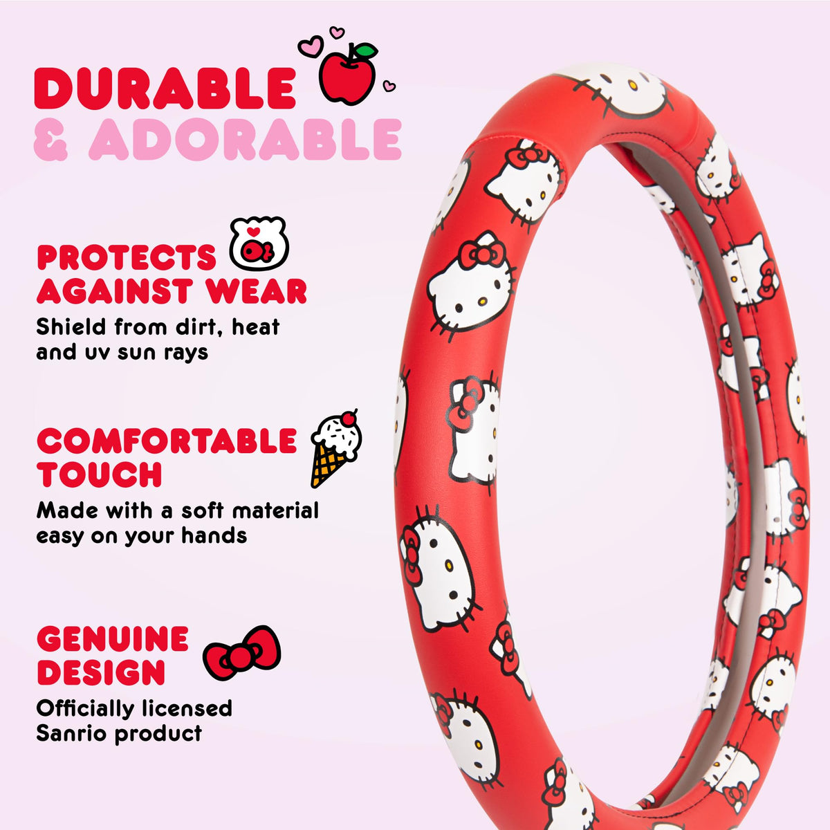 Carbella Hello Kitty clip-on air freshener adding up to thirty days of pleasant scent