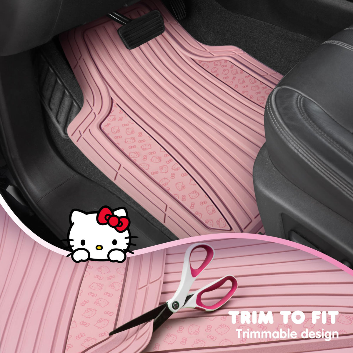 Carbella Hello Kitty anti-slip backing detail offering secure grip while driving