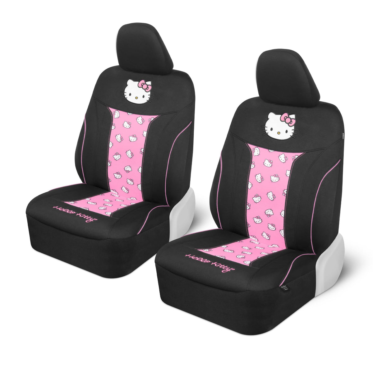 Carbella Hello Kitty front seat full view showing cute pink design and protection