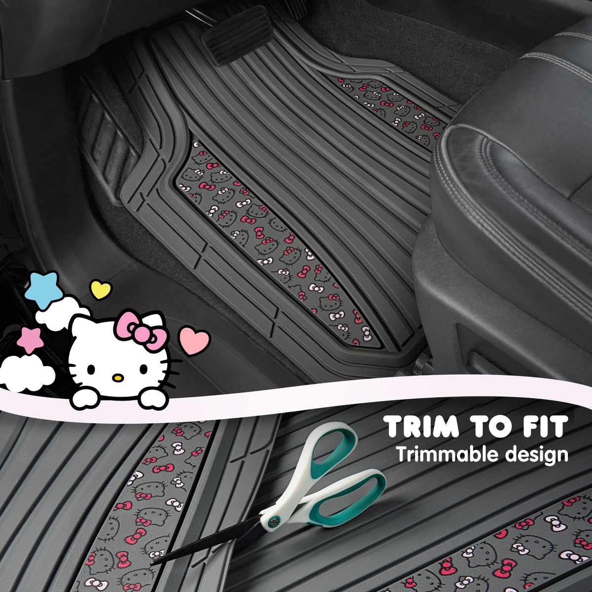 Carbella Hello Kitty groove texture detail capturing channels that trap dirt and liquids