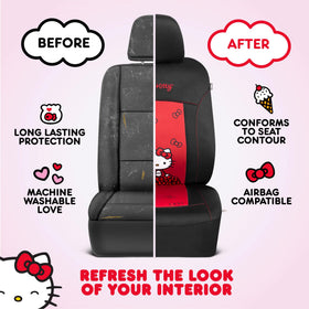 Carbella Hello Kitty installed in car lifestyle scene adds cheerful cabin style