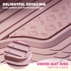 Carbella Hello Kitty mat installed in SUV interior adding color and protection