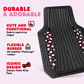 Carbella Hello Kitty rear mats installed protecting back footwells from spills