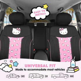 Carbella Hello Kitty seat scale comparison showing coverage relative to seat size