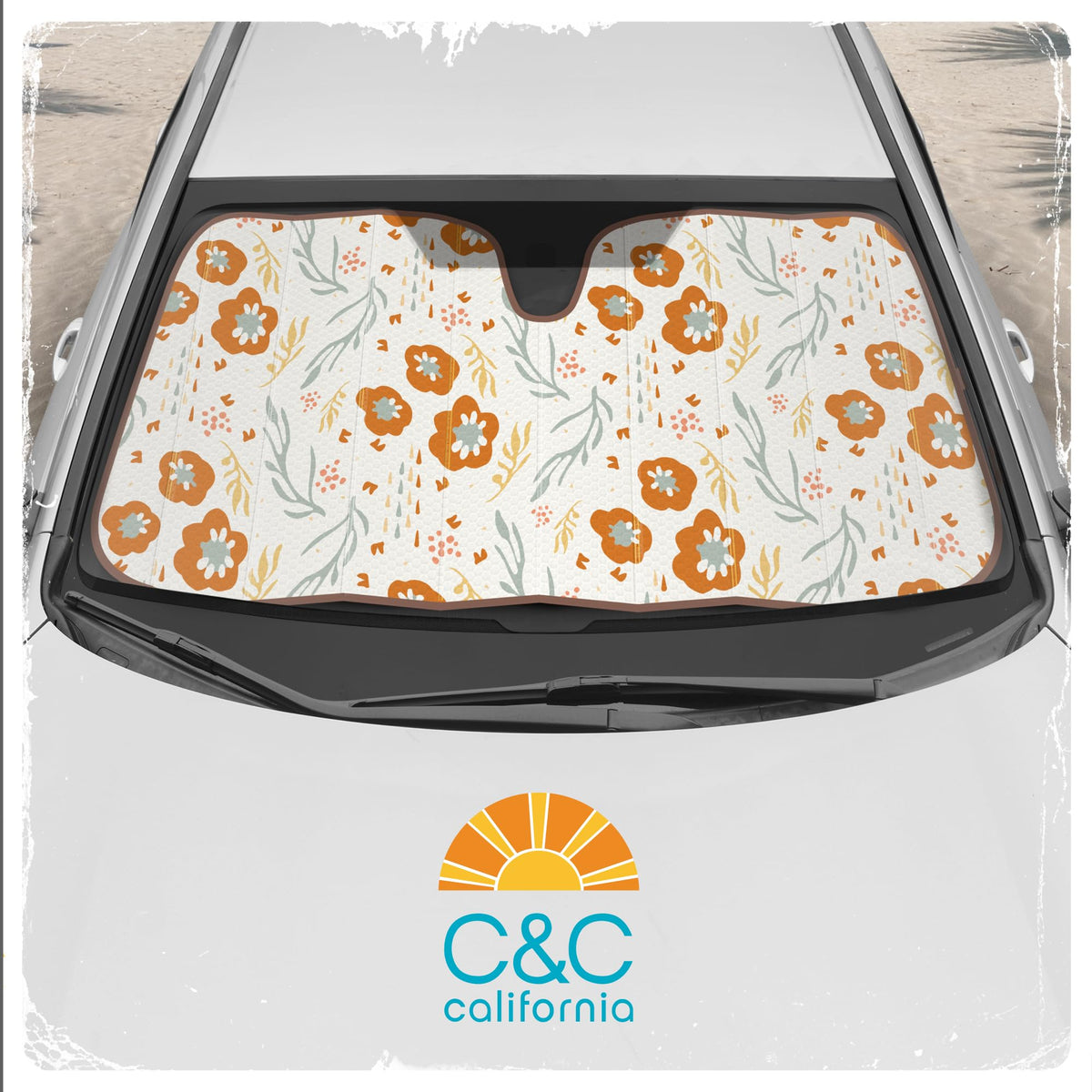 Carbella lifestyle scene with shade in parked car illustrating heat reduction comfort
