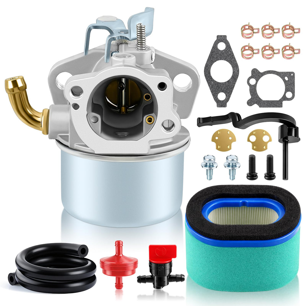 Carbhub carburetor front assembly showing clean throttle body and mounting points for easy replacement