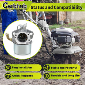 Carbhub carburetor next to ruler for scale, helping confirm correct sizing
