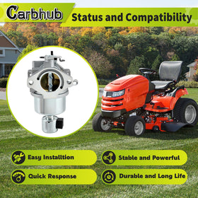 Carbhub 594605 close-up of throttle linkage and adjustment screws for precise tuning