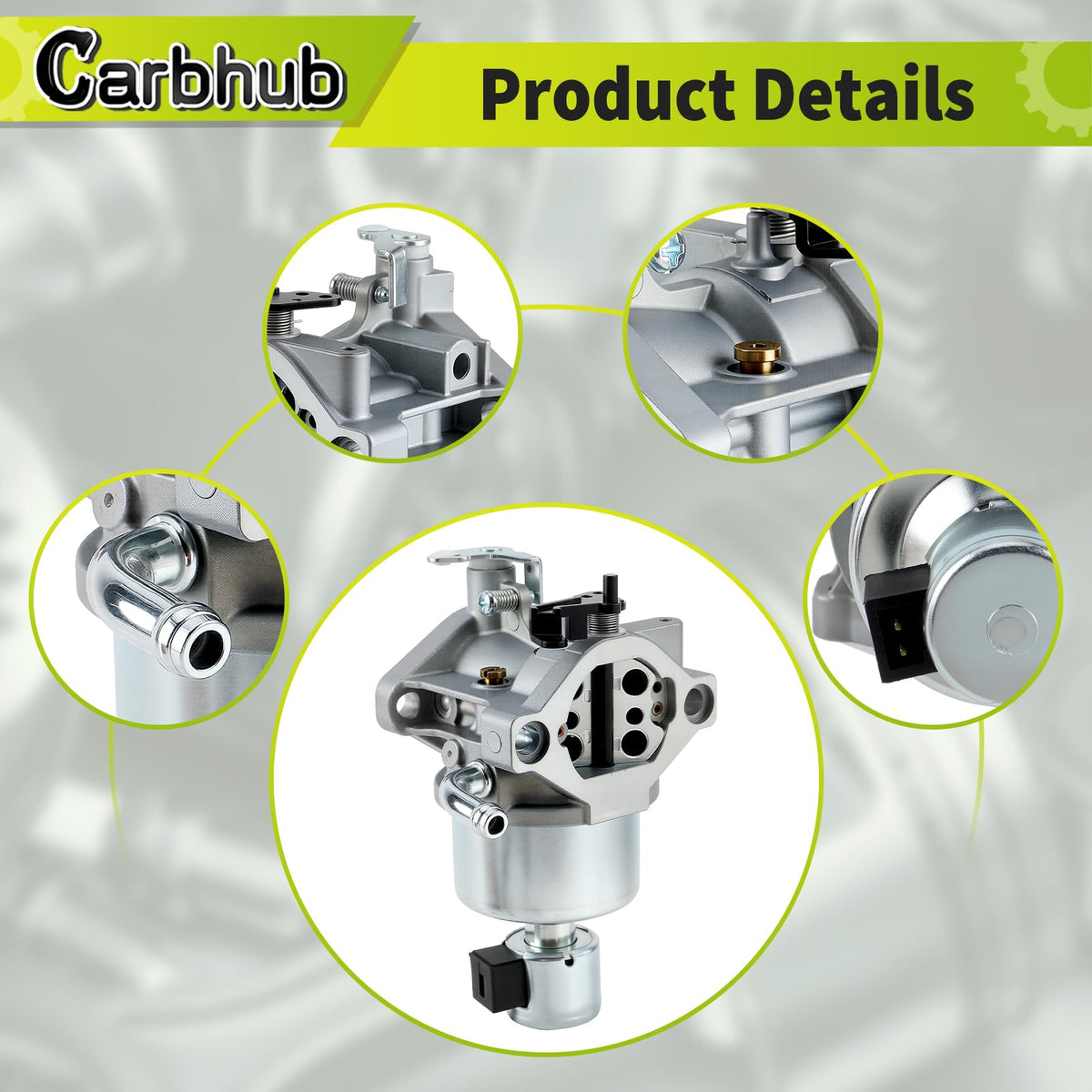 Carbhub 594605 fuel inlet detail illustrating connector location and leak prevention