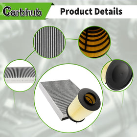 Carbhub cabin filter pleats close-up showing pollen and allergen capture