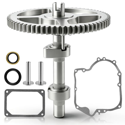 Carbhub camshaft front view showing mounting flanges and shaft for correct fit