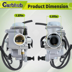 Black throttle base cover from Carbhub installed, protecting throttle components