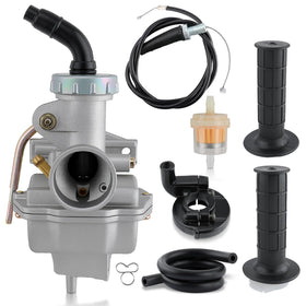 Carbhub carburetor front view showing fitment for Honda models and improved throttle response