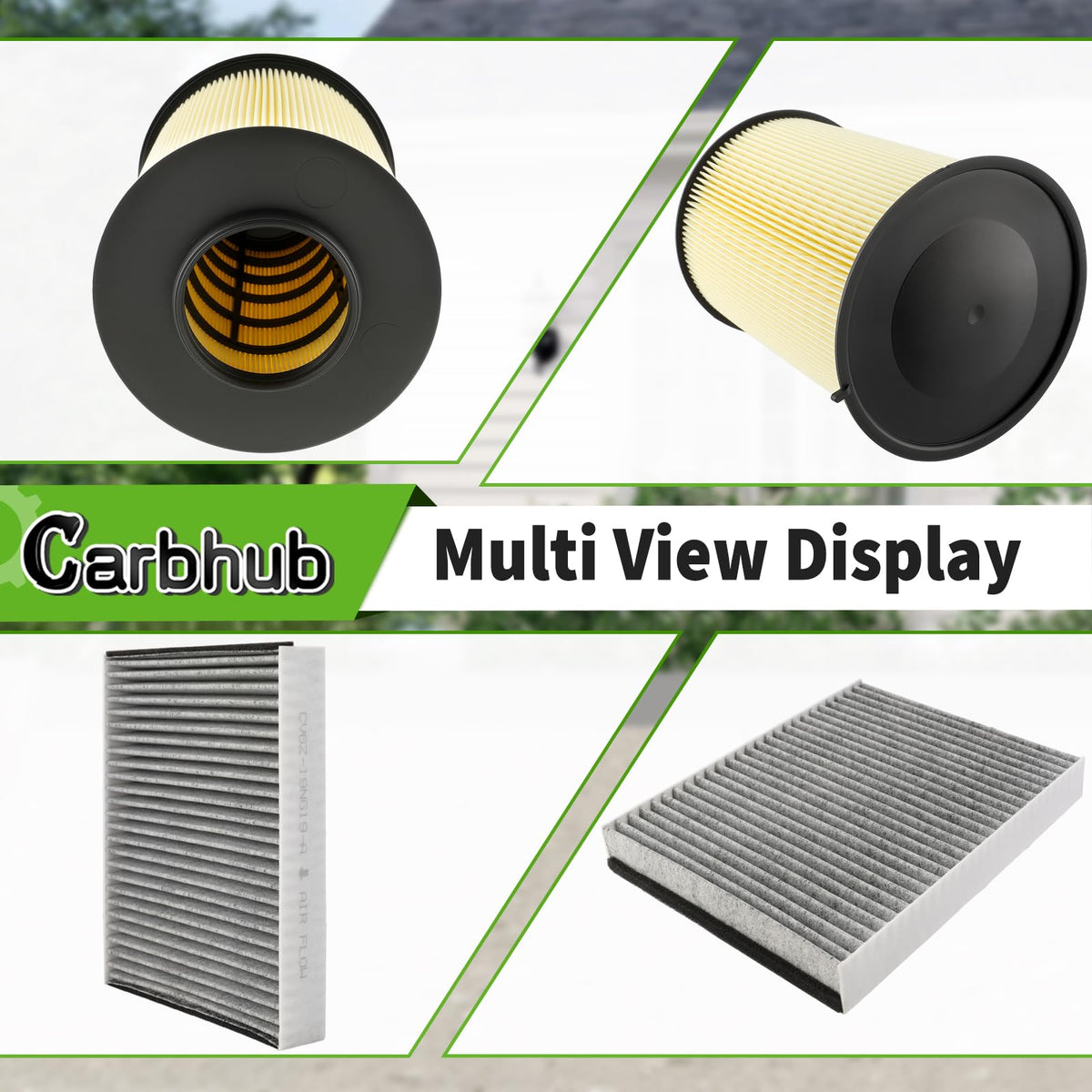 Carbhub engine filter media close-up highlighting dust-trapping performance