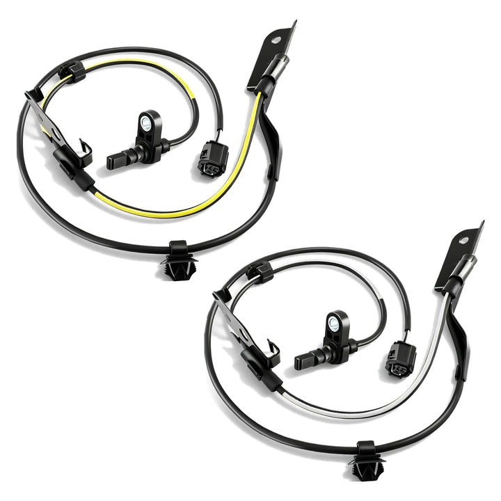 Carbhub front ABS wheel speed sensors pack showing contents and fitment benefits