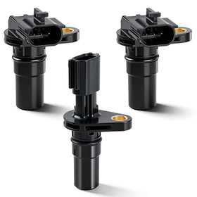 Carbhub front view of three transmission speed sensors showing kit contents and fit