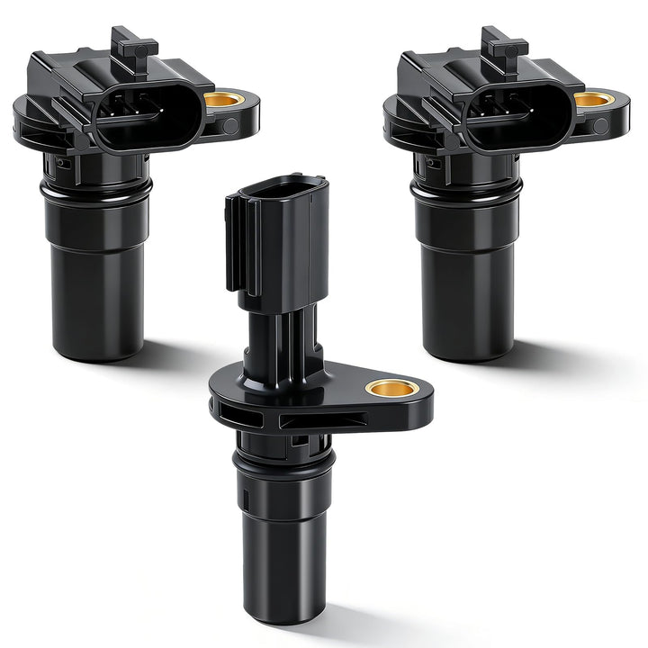 Carbhub front view of three transmission speed sensors showing kit contents and fit