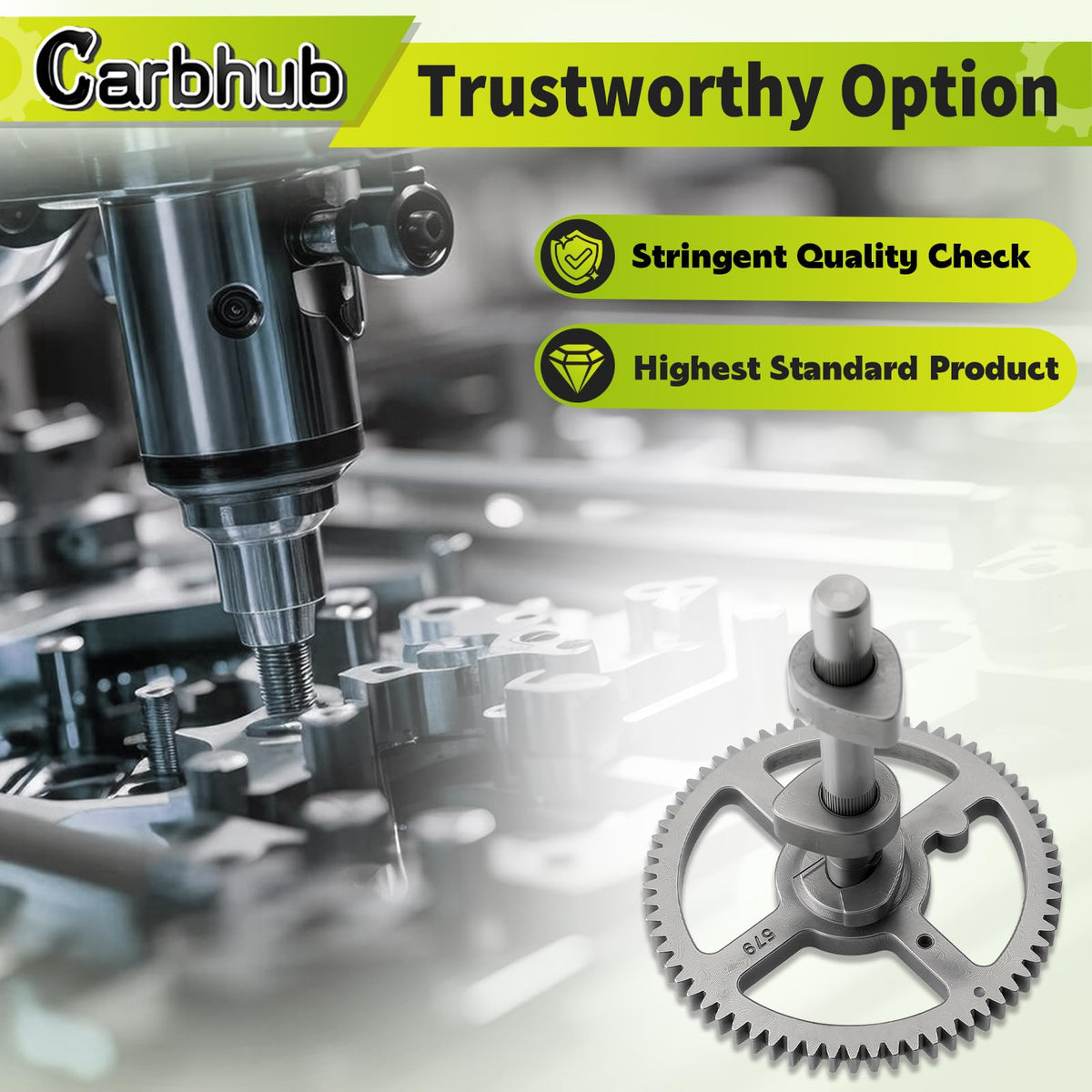 Carbhub gasket and oil seal detail demonstrating included sealing hardware to prevent leaks
