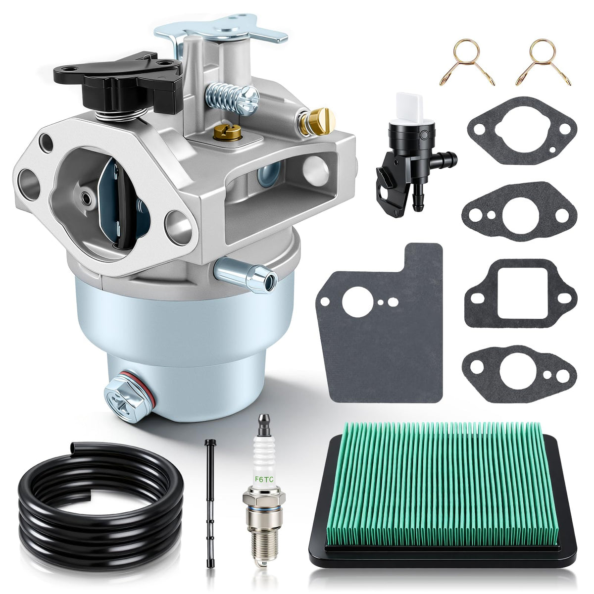 Carbhub carburetor front view showing fit and reliable fuel delivery