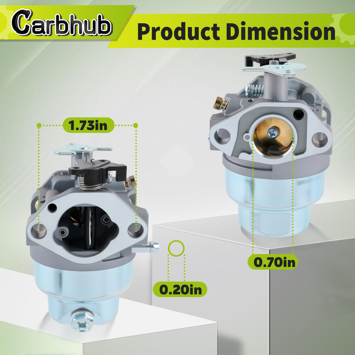 Carbhub spark plug and gaskets included to reduce installation downtime