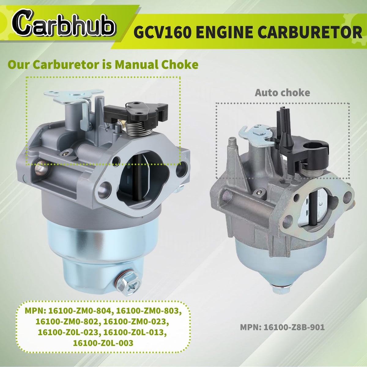 Carbhub carburetor top with included air filter for cleaner engine performance