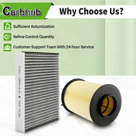 Carbhub cabin filter seated in glovebox housing showing easy replacement benefit