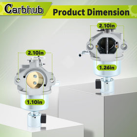Carbhub carburetor installed on a lawn tractor engine demonstrating direct-fit replacement