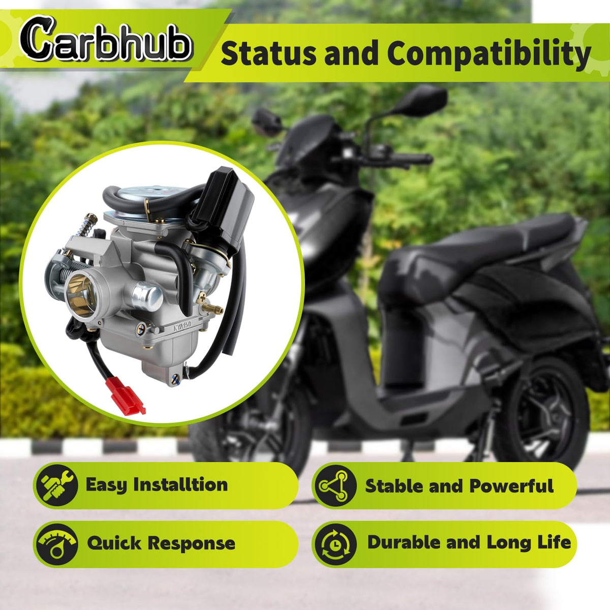 Carbhub intake manifold detail showing flange and bolt holes for secure mounting