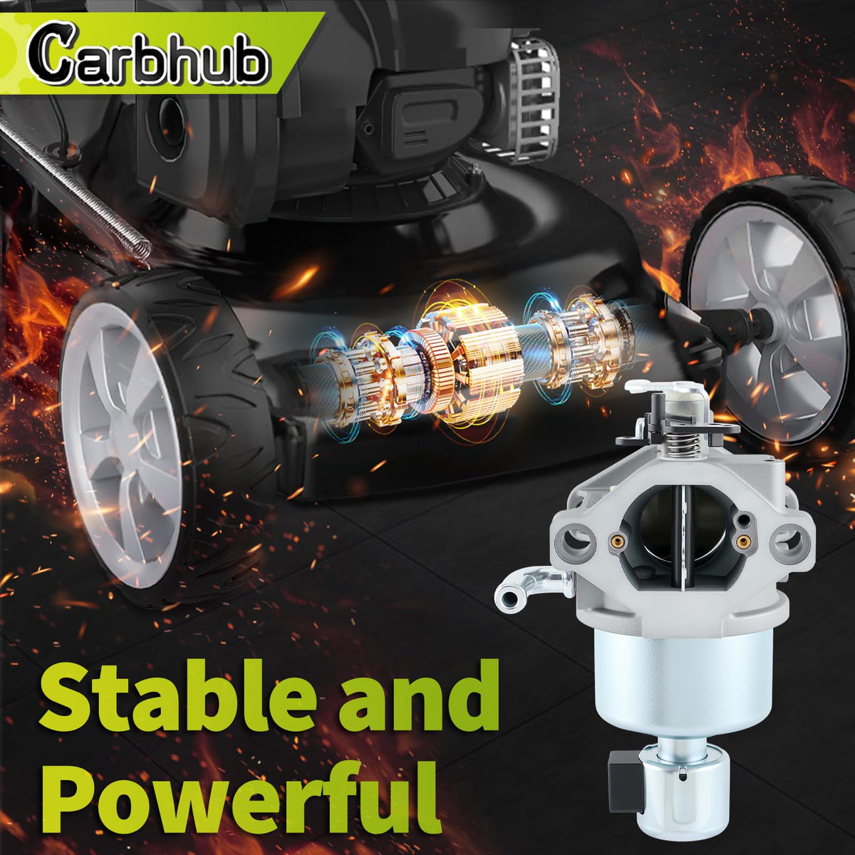 Carbhub complete kit laid out including carburetor filters plugs hoses and clamps