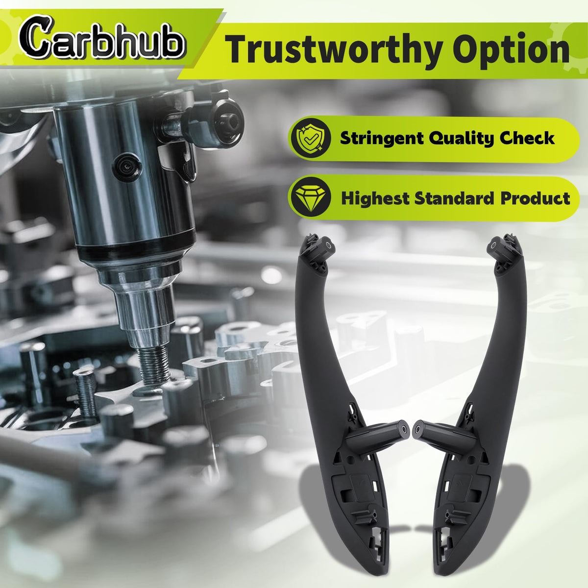 Carbhub left panel angled view demonstrating proper mounting alignment