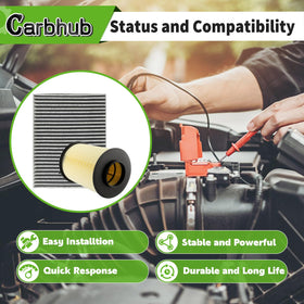 Carbhub lifestyle image of car interior and driver enjoying cleaner cabin air