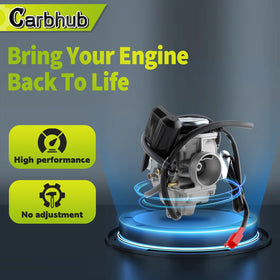 Carbhub carburetor kit on workbench ready for installation by DIY mechanic
