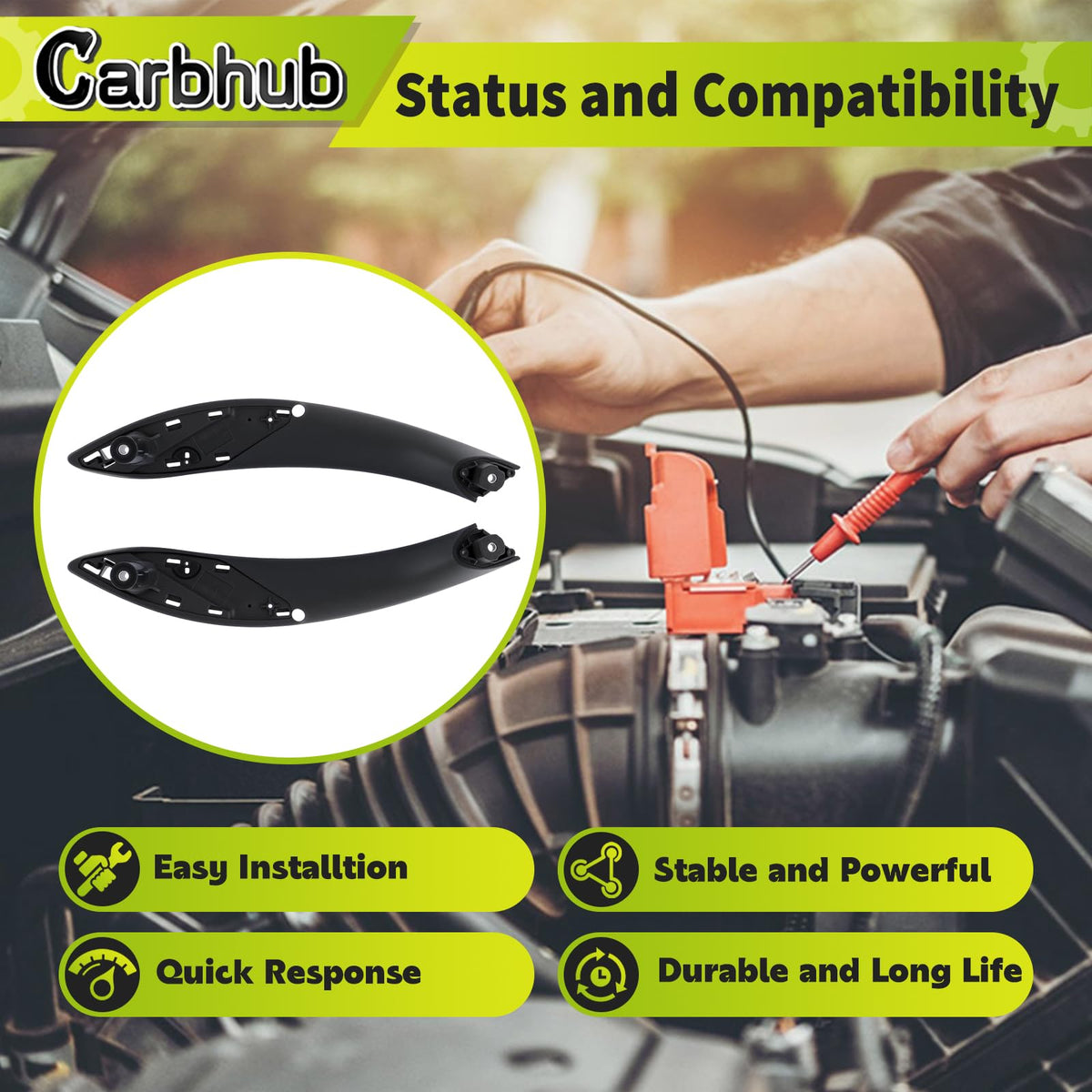 Carbhub rear panel close-up highlighting texture and edge fit for durability