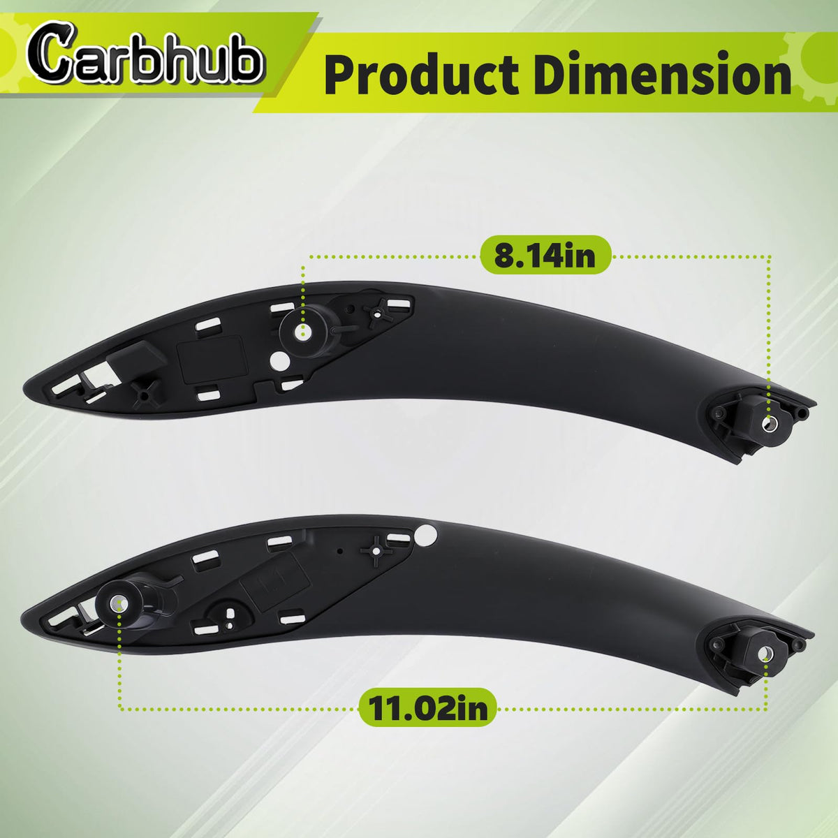 Carbhub right panel angled view showing contour matching OEM shape