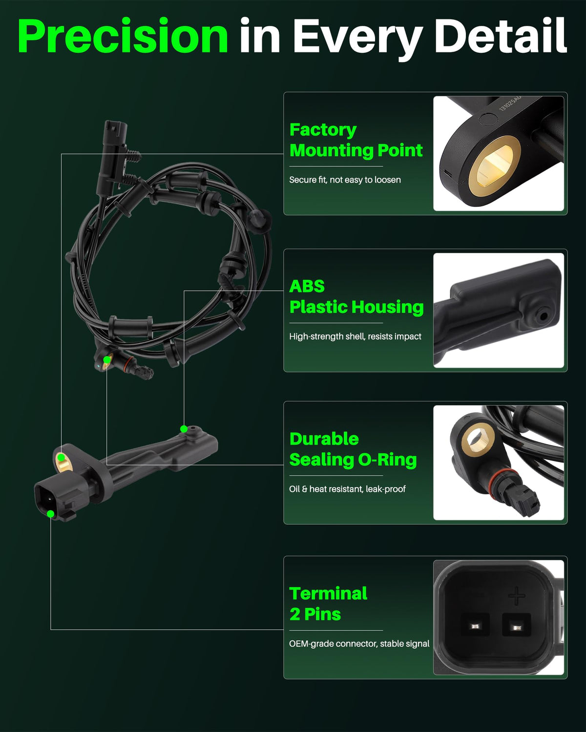 Carbhub sensor housing detail highlighting weatherproof seal for reliable road protection