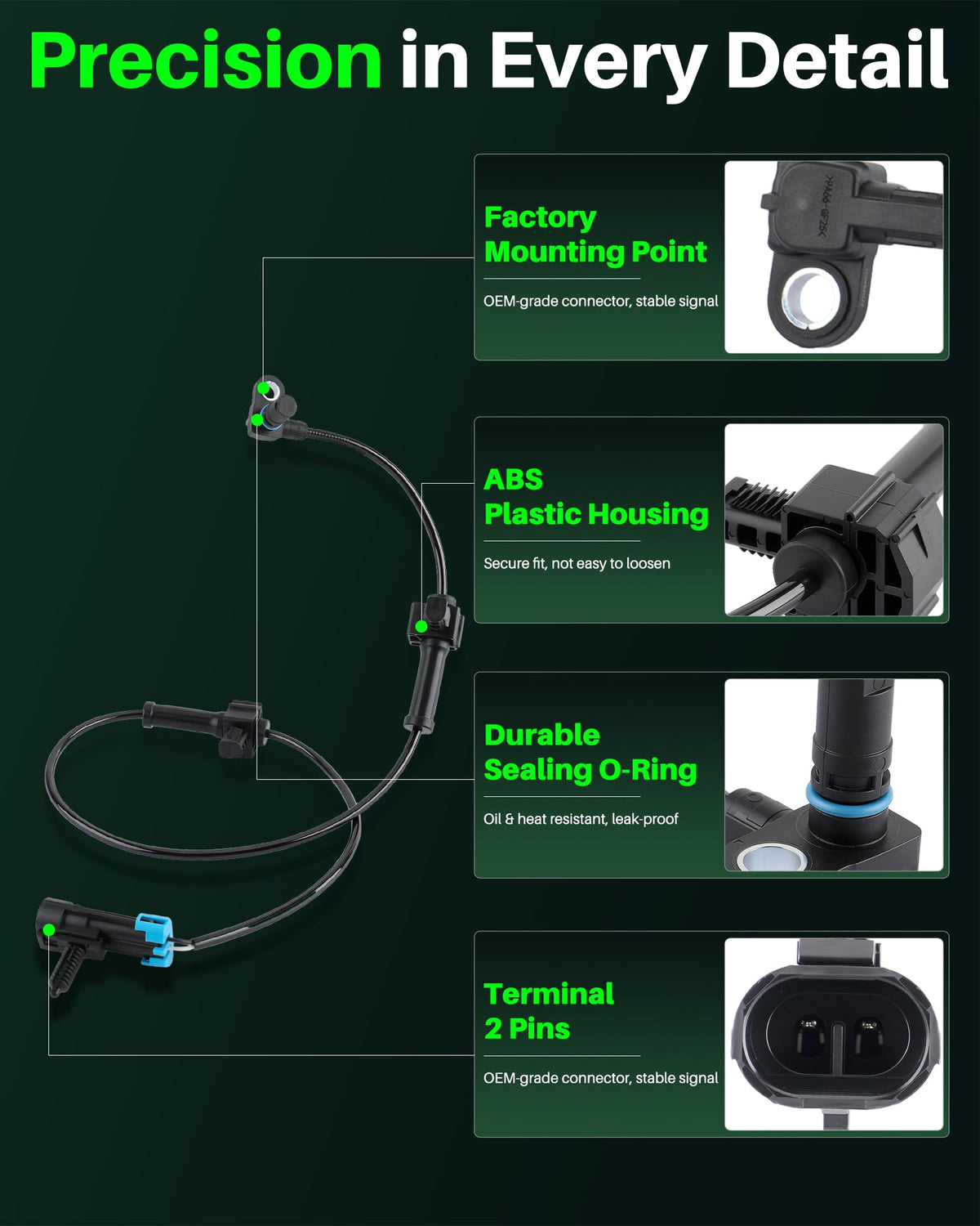 Carbhub sensor wiring harness showing flexible jacket for longevity benefit
