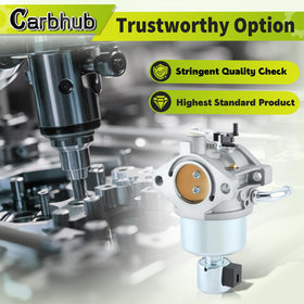 Carbhub carburetor beside a ruler showing compact size for easy fitment