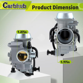 Carbhub accessory kit laid out with air filter, spark plug, oil and fuel filters