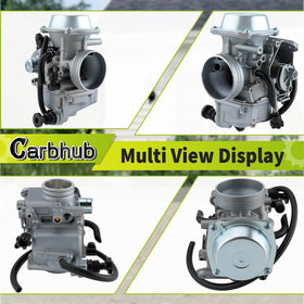 Carbhub carburetor installed on Honda FourTrax 300 demonstrating direct-fit replacement