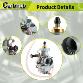 Carbhub carburetor beside ruler showing scale for confident fitment estimation