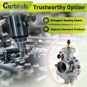 Carbhub top view showing throttle linkage for responsive control benefit