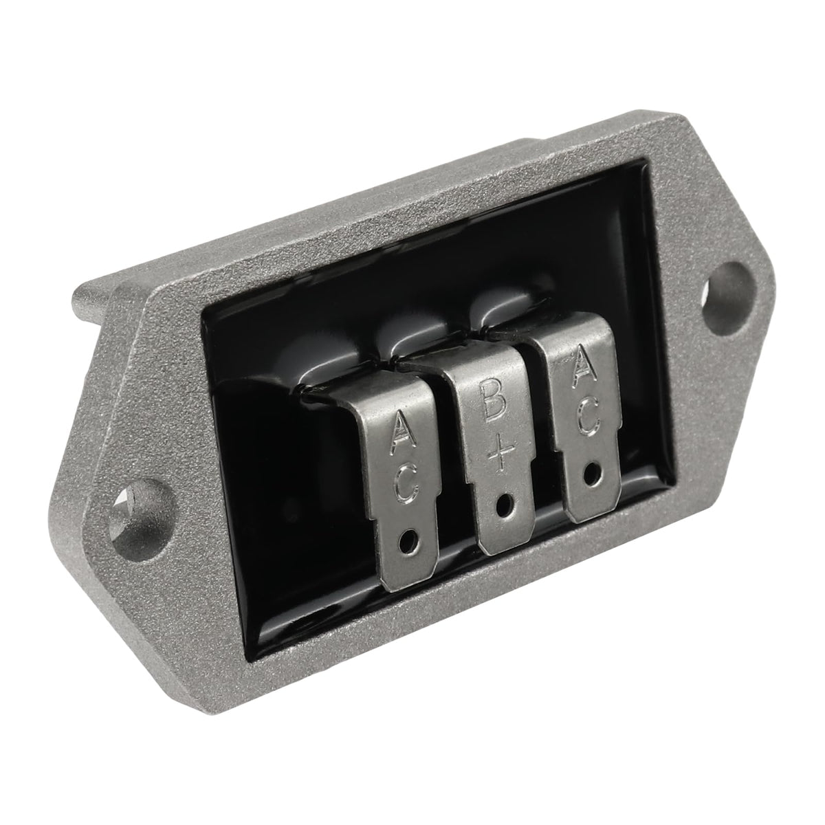Carbman regulator front view showing correct fit and durable housing benefits