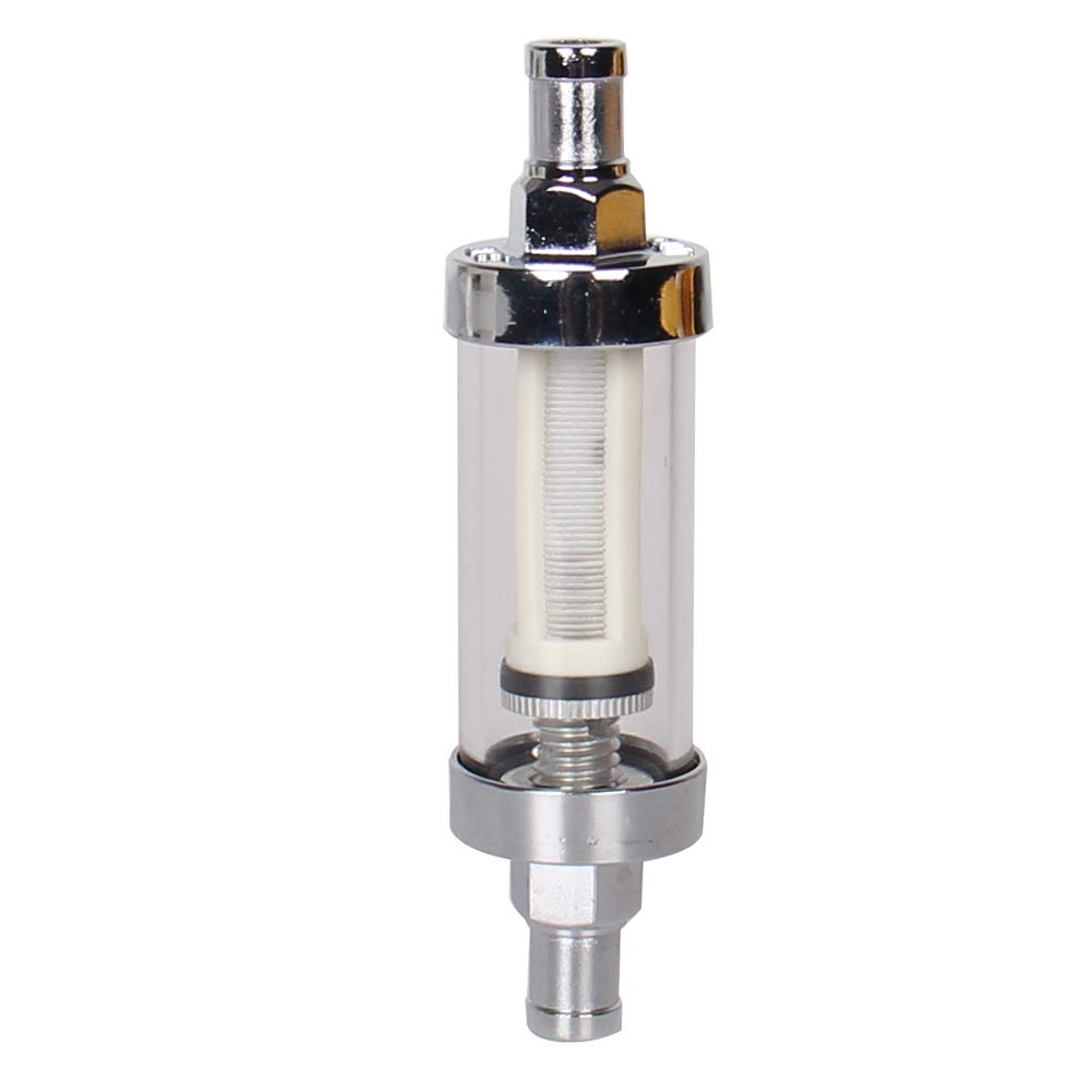CarBole filter next to ruler showing 4.2 in length and compact size for easy fitment
