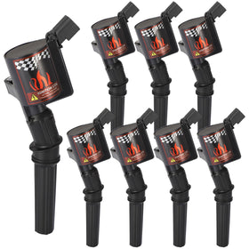 CarBole coil pack front view showing eight coils and fitment benefit